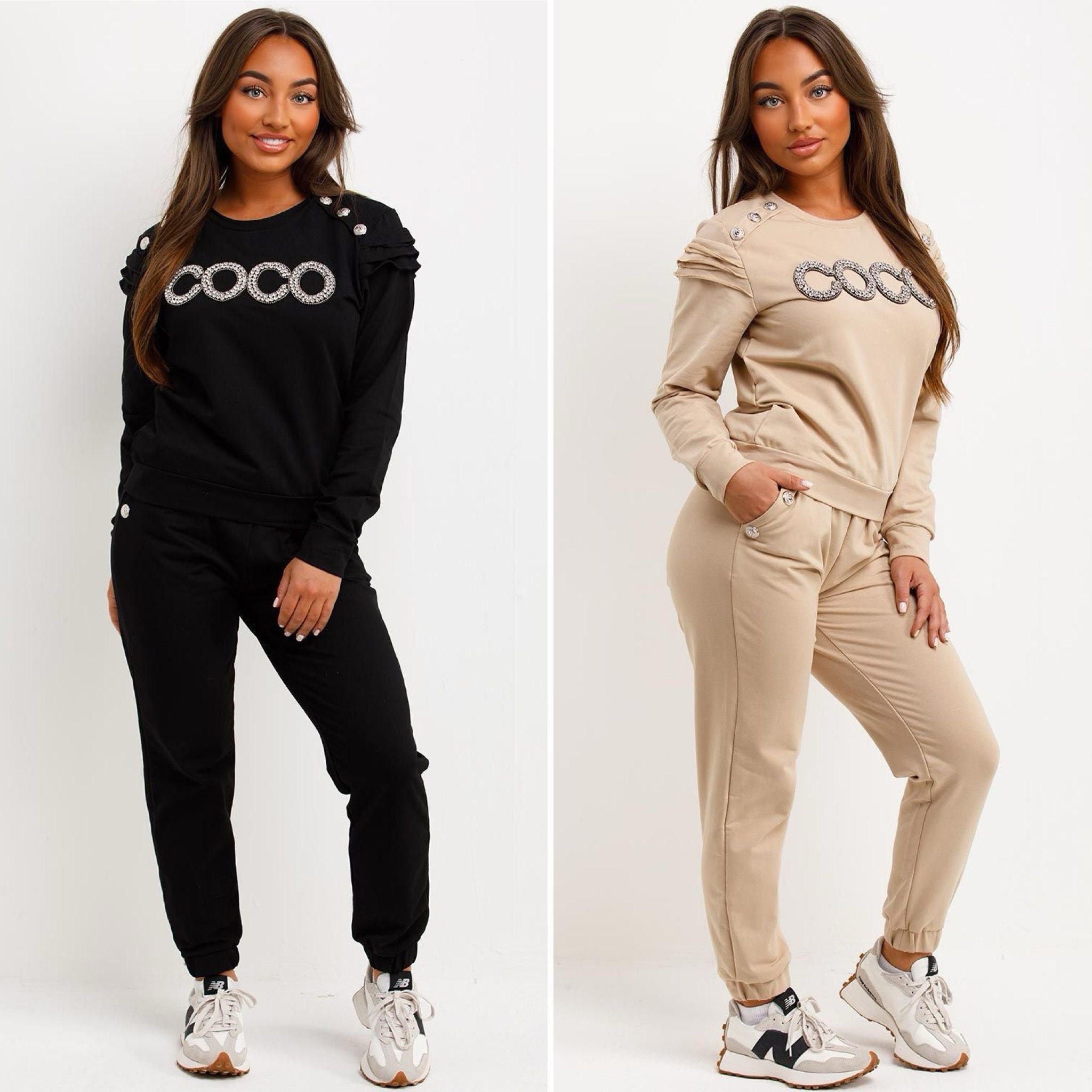 COCO Button Shoulder Tracksuit