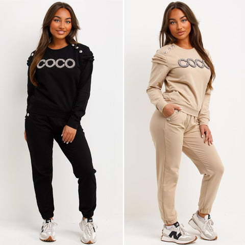 COCO Button Shoulder Tracksuit