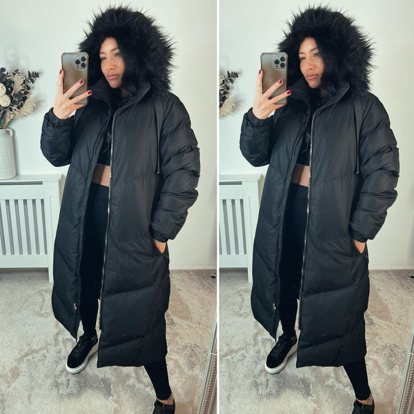 Andora Faux Fur Hooded Padded Coat