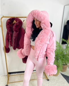 Pink Molly Faux Fur Jackets
