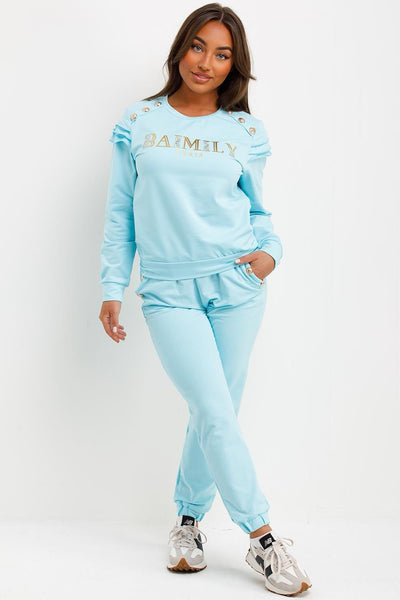 Balmain Button Shoulder Tracksuits