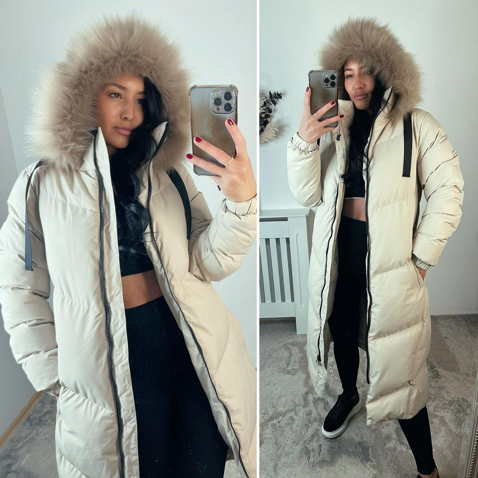 Andora Faux Fur Hooded Padded Coat