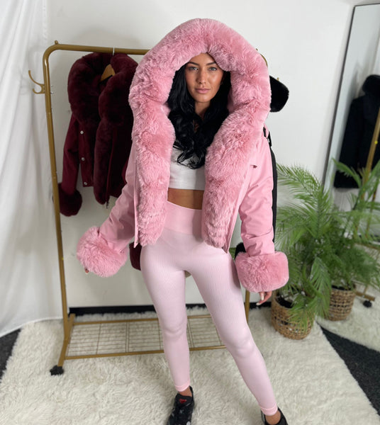Pink Molly Faux Fur Jackets